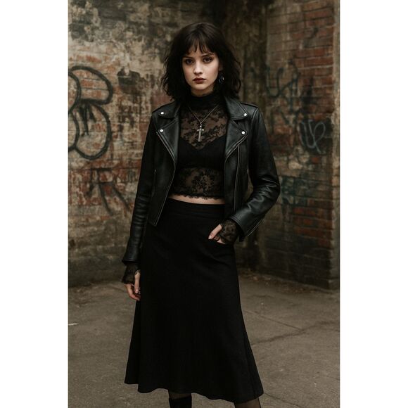 Women's Y2K mock neck Sheer Floral Velvet Flock Crop Top sz S? Romantic Goth, Co - Picture 2 of 7